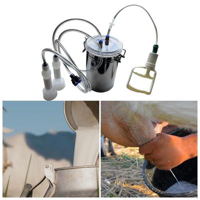 2 liter manuell komjölkningsmaskin kit handhållen mjölkare för gårdshushåll lättviktig bärbar