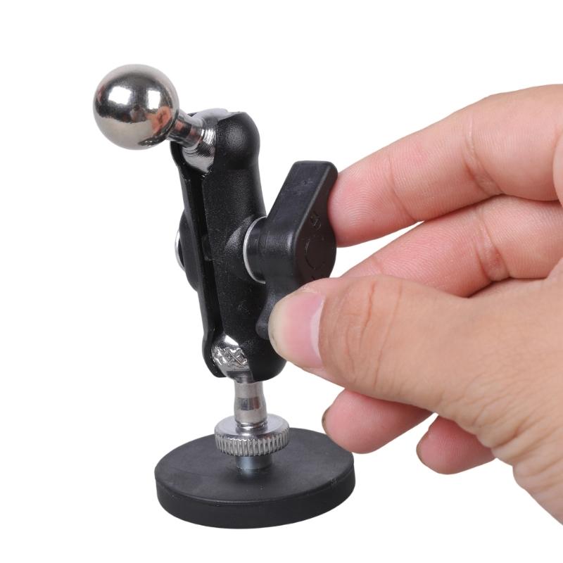 Base de Placa Adaptadora Magnética Universal de 1/4 de Polegada Base de Montagem com Articulação Esférica de 17 mm Para Tripé de Câmera Suporte de Telefone Equipamento de Fitness