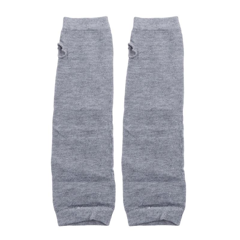 

Длинный нарукавник Классический розовый Черно-белый полосатый Митенки до локтя Грелка Вязаная повязка на запястье НОВЫЙ светло-серый