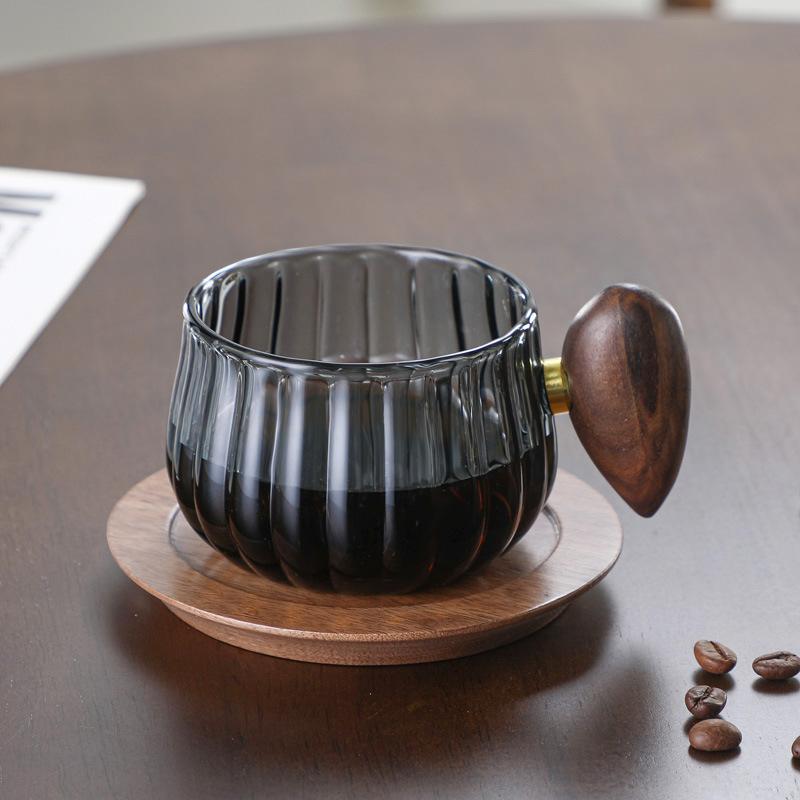 Large Capacity High Borosilicate Glass Tea Cup, Clear and Heat-resistant Coffee Mug