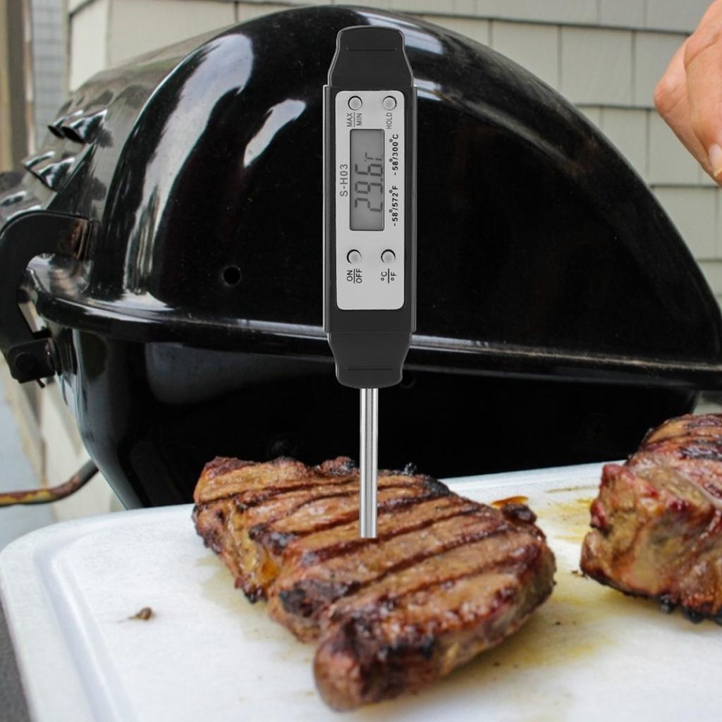 1Pc Instant Reading Digital Food Thermometer Kitchen Cooking BBQ Meat Probe