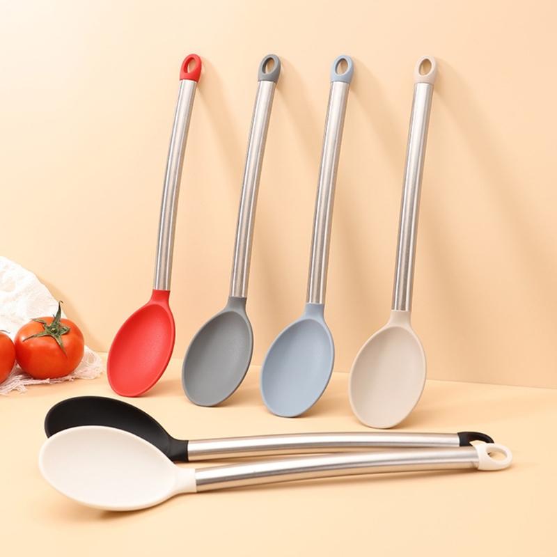 Leak Proof Silicone Serving Spoon Feature Full Seal Design for Spill Proof Transfer of Soups Sauces and More In Kitchen
