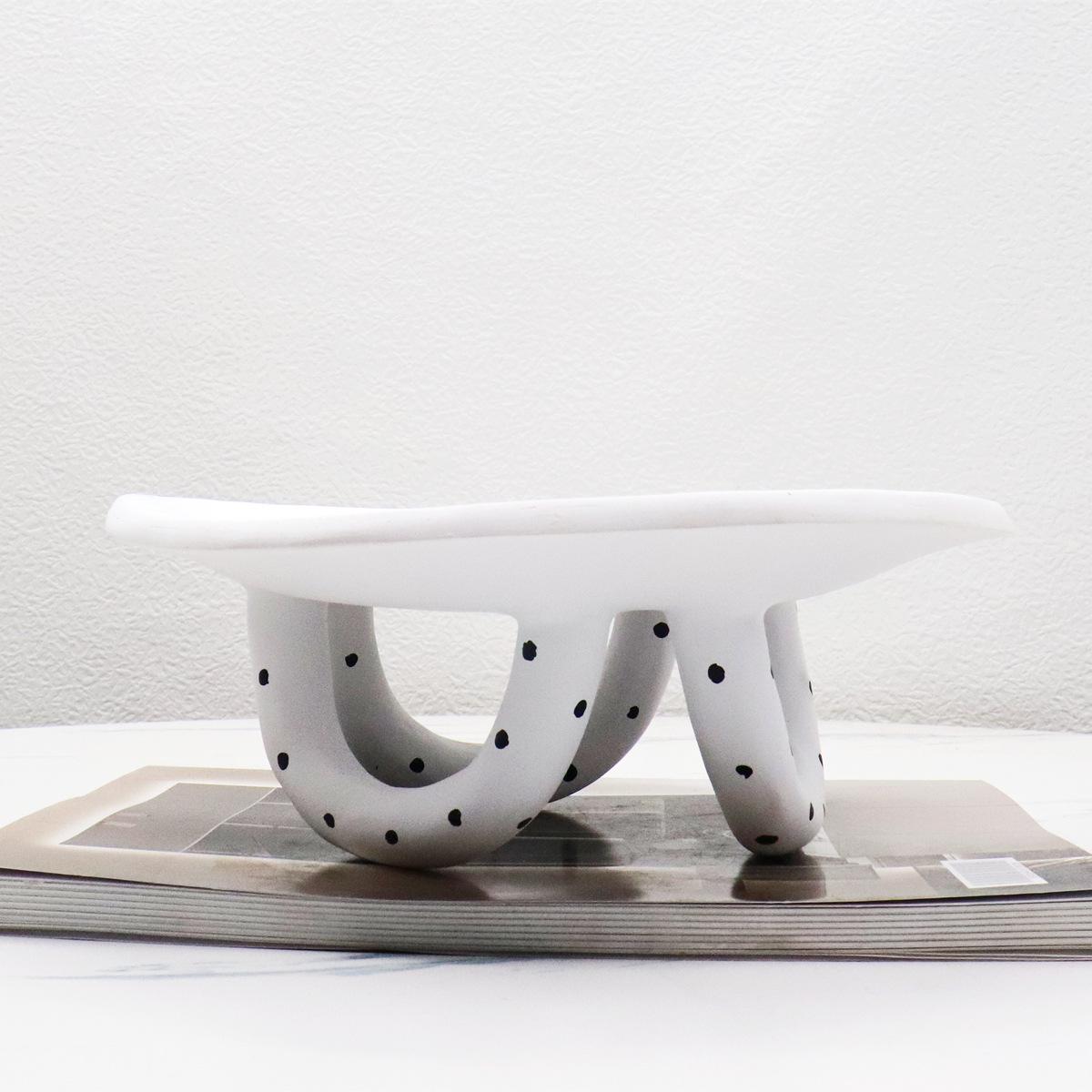 Modern Nordic Polka Dot Decorative Fruit Bowl for Dining & Living Room Decor