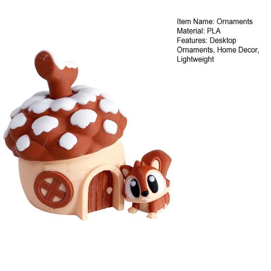 Yousheng Simulated Squirrel Ornament 3D Print Fidget Toy with Articulated Joints Stress Relief Ornament for Home Decoration