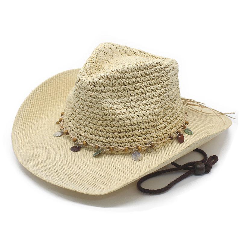 Bohemian hollow cowboy hat men's hat summer western cowboy beach hat sun protection