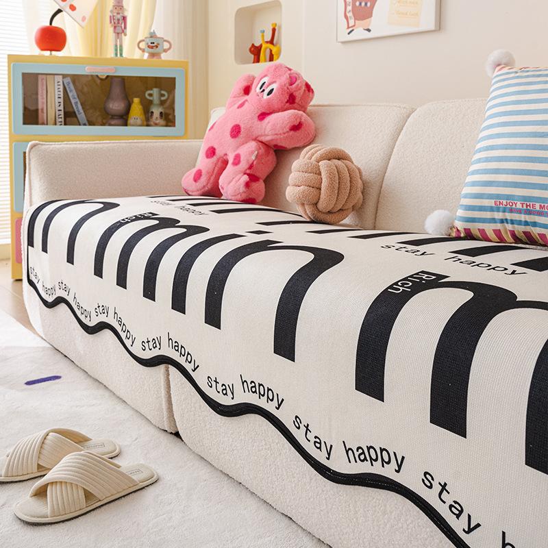 

Dopamine Fun Sofa Cushion New Special-Shaped Irregular Straight Row Seat Cushion Four-Season Universal Non-Slip Cover Cloth Towel 90*70cm