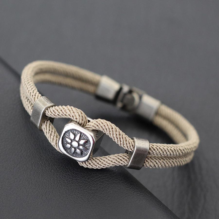 

Fashionable Men Bracelets Handmade Nautical Wrap Rope Braclet Homme Beach Surfing Viking Accessories Gift For Him Erkek Bileklik хакі