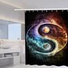 Chinese Taiji Yin Yang Eight Diagrams Shower Curtain for Bathroom Accessories Folding Partition Curtains Bath Bedrooms Quarto