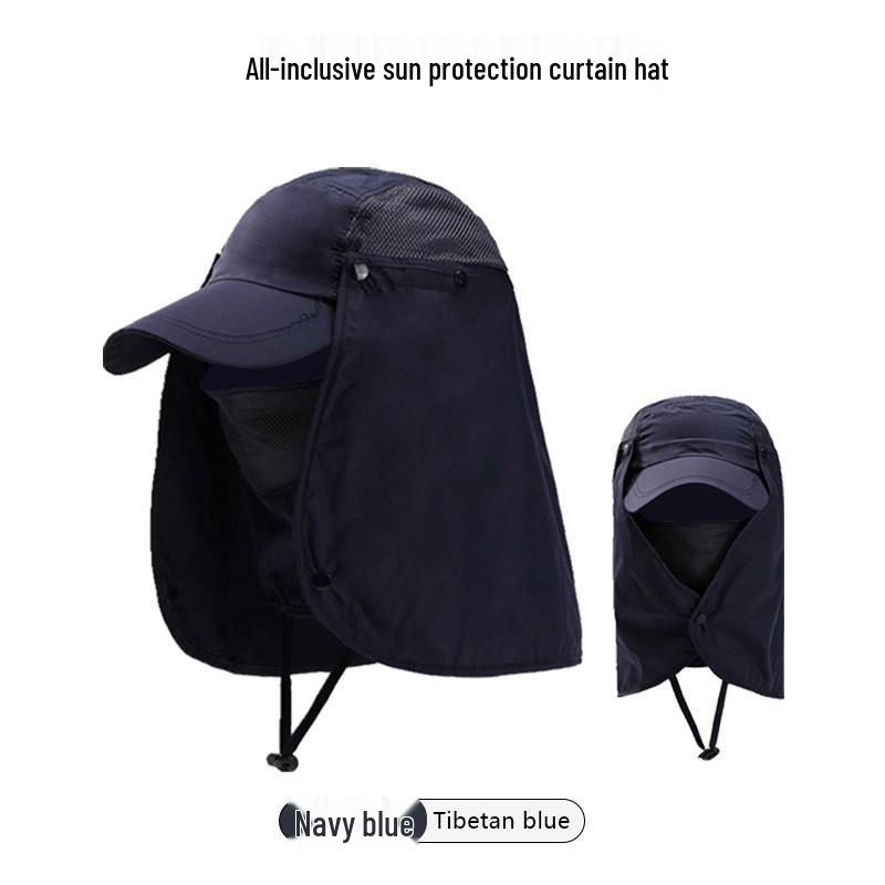 Unisex UV Protection Hat with Detachable Flap – Quick-Drying Sun Hat for Climbing and Fishing