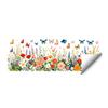 Yousheng Colorful Flower Butterfly Window Cling, Waterproof PVC Static Glass Sticker, Removable No Adhesive Window Sticker for Home Bedroom Kitchen