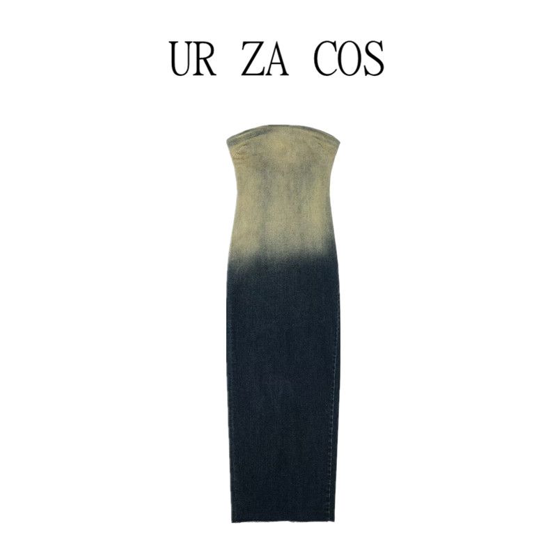 Fashion Style New Fashion Women's Clothing Slim Fit Tube Top Strapless Denim Tube Top Dress 2553066 400