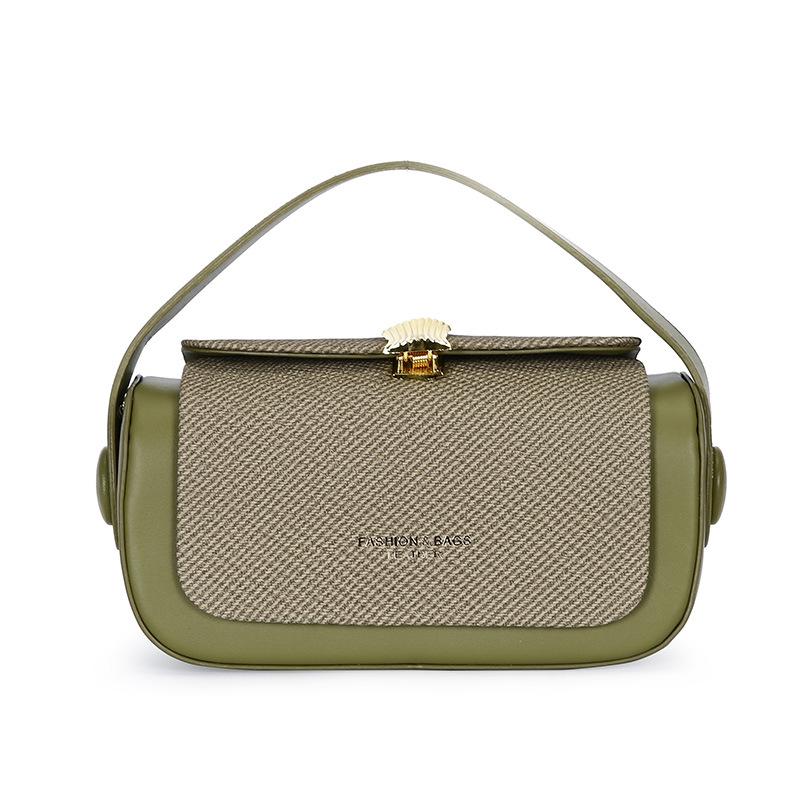 2026 Women s High-End Solid Color Handbag: Fashionable, Versatile Shoulder & Crossbody Bag зелёный