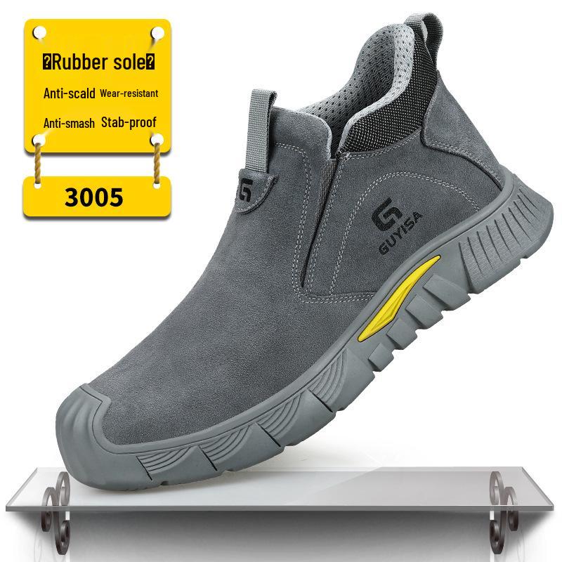 Pantofi de lucru de siguranță pentru bărbați cu bombeu din oțel - Antiderapante, Anti-impact, Anti-perforare, Rezistenți la uzură și Rezistenți la căldură