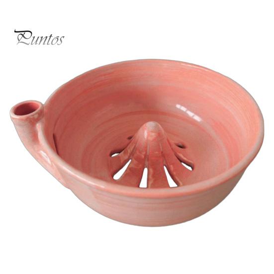 Ceramic Berry Holder with Drainage Self Spinning Washing Bowl, 360 Degree Vortex Cleaning And Flower Shaped Fruit Rinse Bowl Drain Spinner, Vegetable