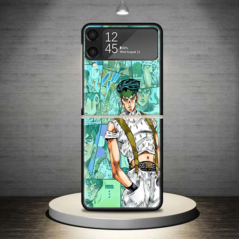 JoJo Adventure Rohan Kishibe Phone Case For Samsung Galaxy Z Flip 7 6 5 4 3 5G Shockproof Cover Z Flip7 Flip6 ZFlip5 Flip3 Flip4