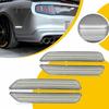 4pcs For 45213 Ford Mustang Side Marker Light LED White Front + Rear Bumper Lamp
