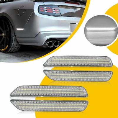 4 Stück Für 45213 Ford Mustang Seitenmarkierungslicht LED Weiß Front + Heck Stoßstangenleuchte