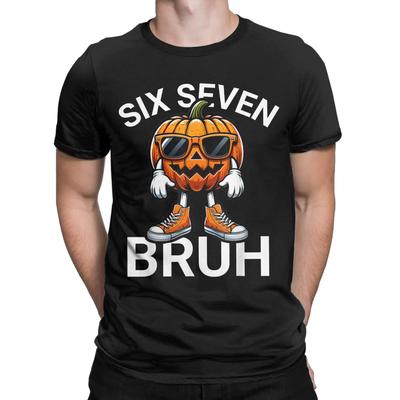 67 Halloween Funny Six Seven Meme Brainrot T-Shirt Summer Adult Cotton Round Neck Oversized Tees Short Sleeve Streetwear Tops