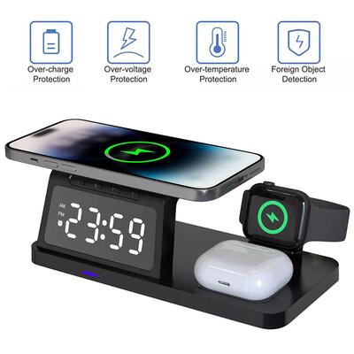 Wireless Charger Fast Charging Station 5 In 1 Wireless Charger Watch Phone Holder Mobile Phone Chargers Bedroom Desk Smartwatch