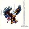 Unique 2d American Bald Eagle Independence Day Car Hanging Ornament Acrylic Dcor