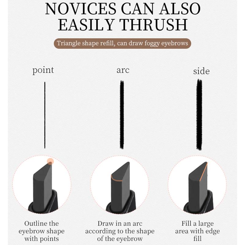 Makeup Automatic Rotation Waterproof Eyebrow Pencil Double Head Natural Makeup Is Not Easy To Decolorize Unibrow Beginners