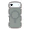 For iPhone 17 Air Case Compatible with MagSafe TPU+PC Phone Back Cover Skin Touch Wave Shape