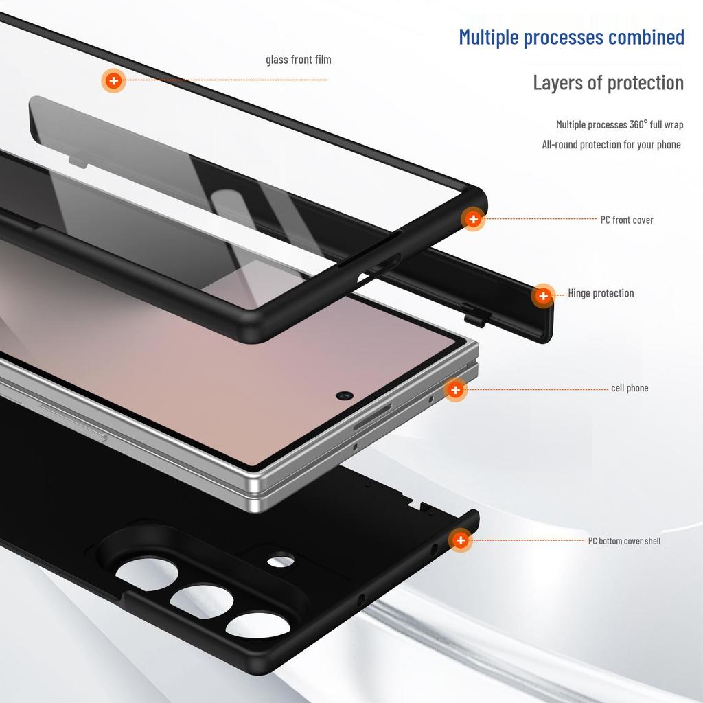 Samsung Z Fold7 Magnetic Wireless Charging Case with Hinge Protection