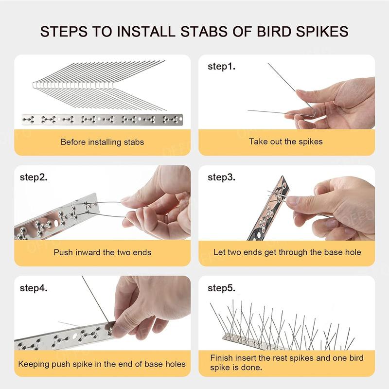 Outdoor Bird Spikes Repellent Against Pigeons Birds Repeller Rats Mouse Hooligans Crow For Garden Gardening Products Scare Away