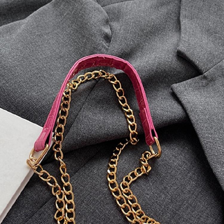 Alligator Print Crossbody Bag Shoulder Bag for Girl Women Solid Color Bag