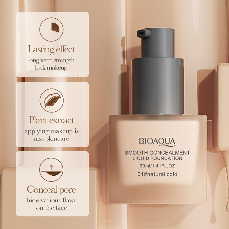 BIOAOUA Lightweight Breathable Foundation No Makeup Removal bb Cream