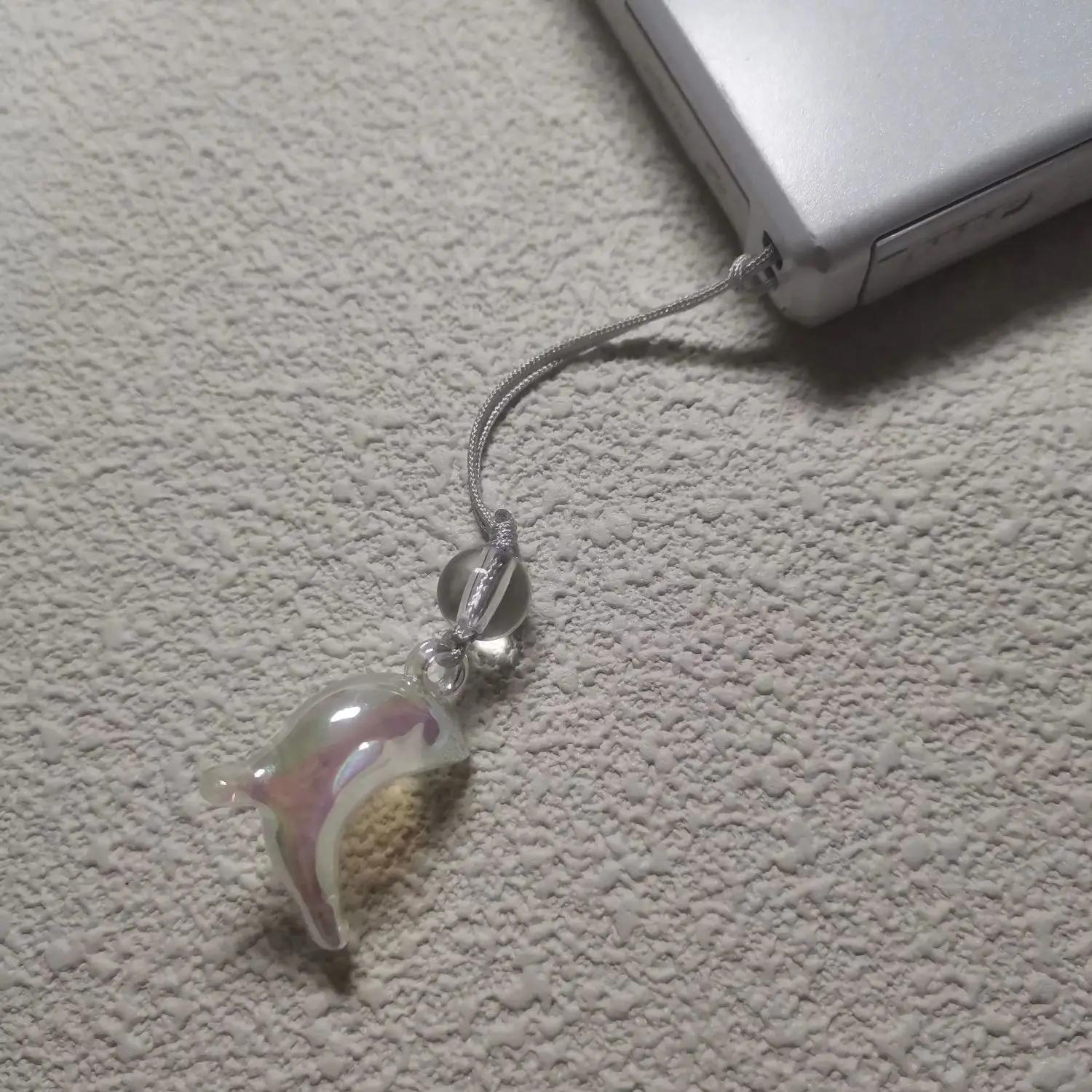 

Bling Dolphin Phone Charms Pendant Cute Kawaii Schoolbag Key Chain Accessories For iPhone 15Promax Airpods Books Ins Korea New