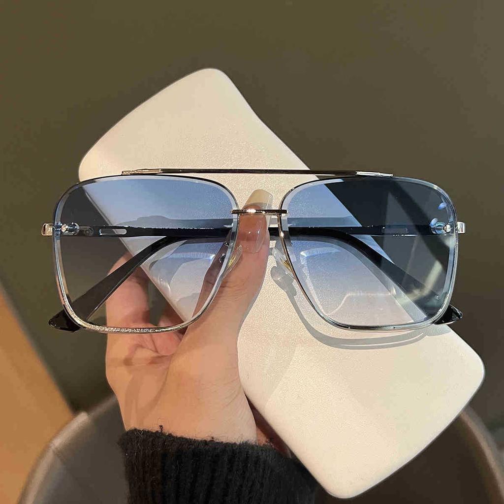Square Sunglasses Men Metail Frame Glasses Resin Lens Male Sun Glasses Driving Travel Outdoor Eyewears UV400