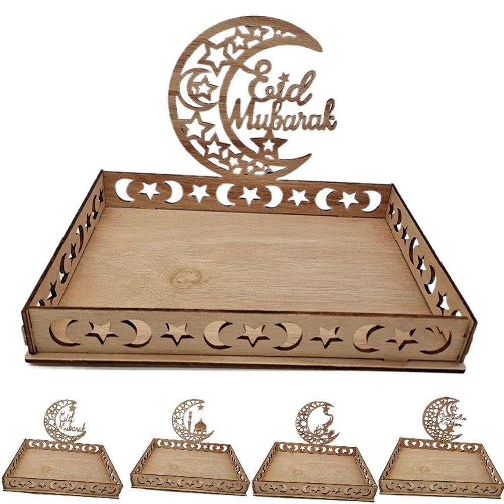 Star Eid Mubarak Cake Display Ramadan Home Decoration Party Supplies Food Tray Ornament Food Holder