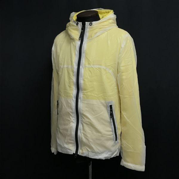 By Tass Standard Layered Cotton × Nylon Clear Hoodie Men’s L Yellow Jacket(USED)