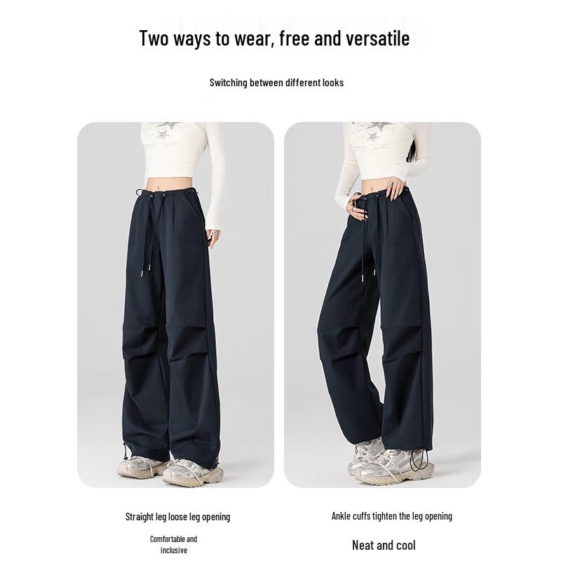 Women's High-Waist Water-Repellent Drawstring Cargo Pants