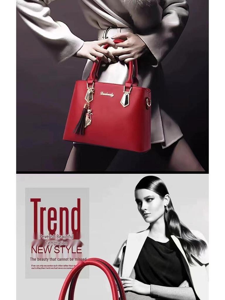 Borsa a Mano Elegante da Donna Stile Hong Kong – Borsa a Tracolla e a Spalla di Grande Capacità