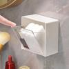 Wall-mounted Flip Storage Box, Punch Free Storage Box, Cosmetic Cotton Swab Multifunctional Storage Box, 2 Color Options