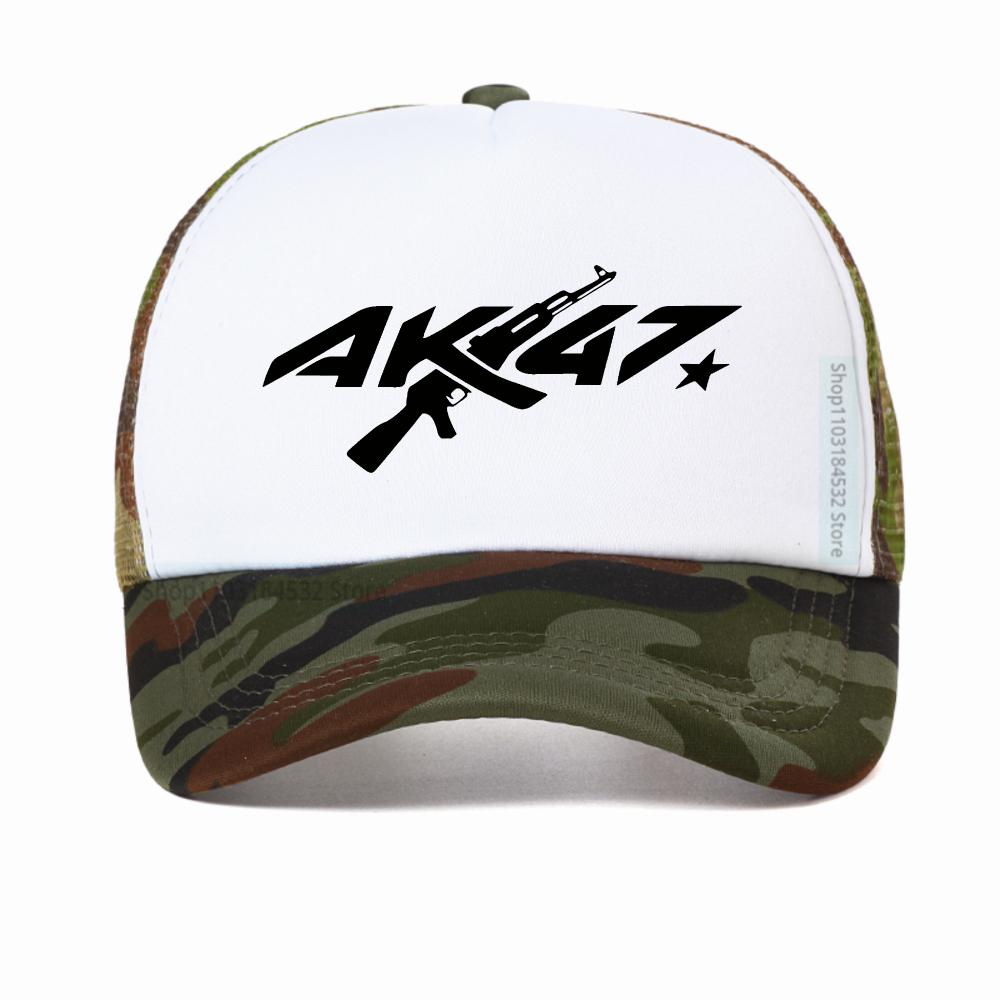 Unisex Ak47  Breathable Baseball Cap Mesh Adjustable Outdoor Spring Autumn Casual Sunscreen Hat
