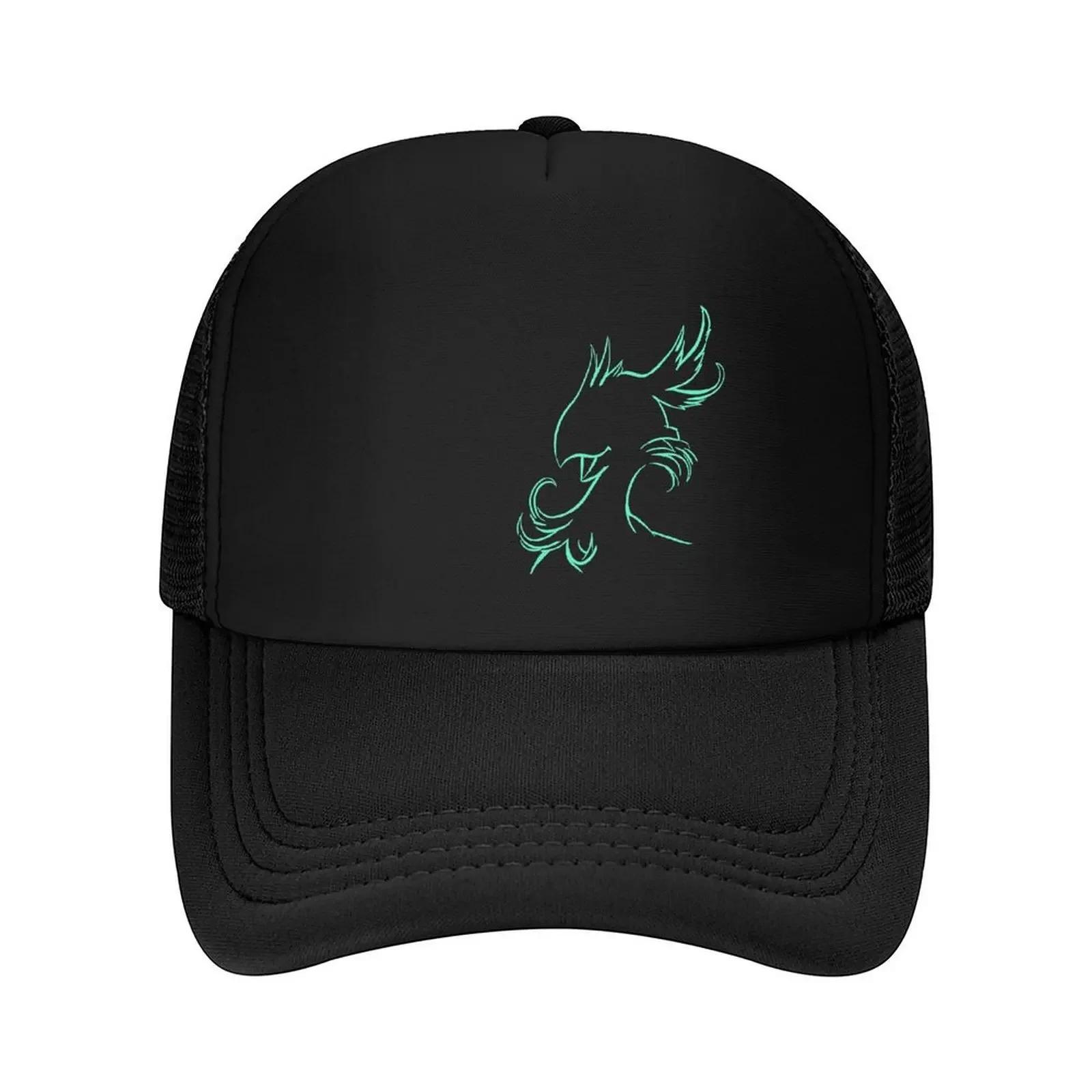 chocobo lineart Baseball Cap Streetwear Icon funny hat beach hat Golf Wear Unisex Womens