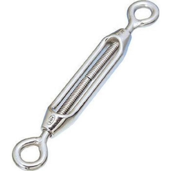 

TRUSCO Stainless Steel Frame Eye Eye Thread Diameter Turnbuckle, & Type, W3/8, TTB-9E