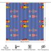 Blue Ocean Pattern Kids Cartoon Shower Curtain Creative Design For Bathroom Decoration 3D Printing Waterproof Fabric With Rings