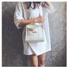 Alphabet canvas small bag girl portable shoulder diagonal straddle bag retro retro wind messenger bag