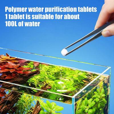 Water Purification Tablets 1 Bottle Fast Aquarium Water Filter Fish Supplies Potable Aqua Tablets Natural Fish Tank Accessories