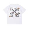 Off-White 2025 Primavera/Estate Nuove T-shirt da Uomo e da Donna a Maniche Corte e Girocollo con Motivo a Farfalla e Freccia