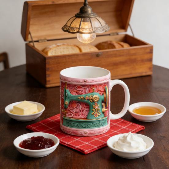 Háčkovaný hrnek Personalizovaný keramický hrnek na kávu Design s háčky a háčkovacími pomůckami Hrnek pro pletařky Dárek pro háčkující maminky Babičku Manželku Dceru