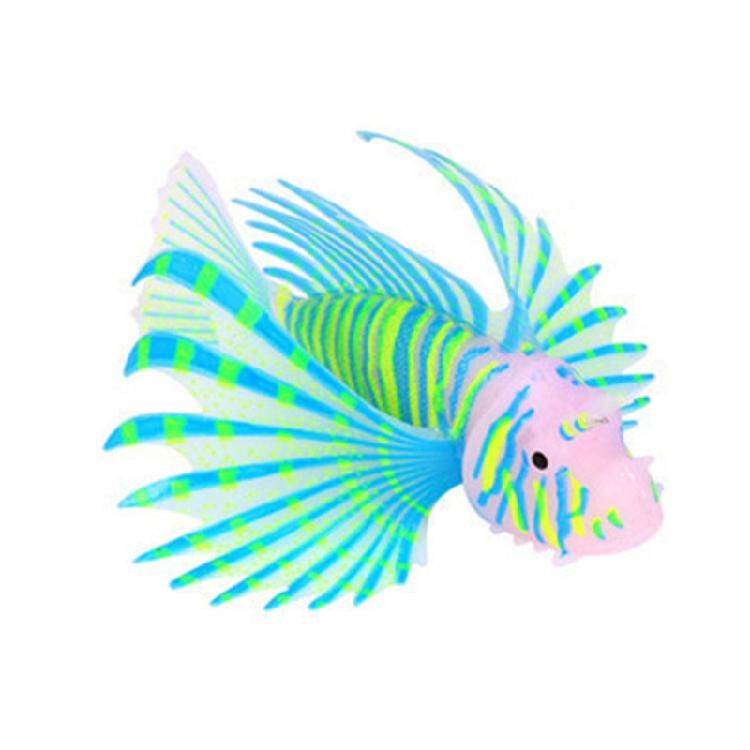 Luminously Artificial Lionfish Silicas Fish Ornaments Glowing In Dark Decors