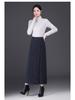 Plaid Woolen High-Waisted Pencil Skirt: Winter 2025 Korean Style, Thickened and Warm with Slit