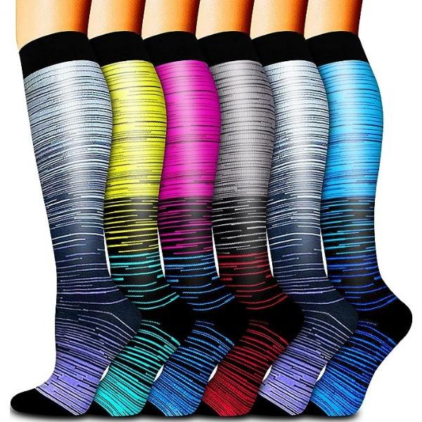Drucksocken Damen Herbst Bein Kompressionssocken Strümpfe Europäische und Amerikanische Wadenstrümpfe Yoga-Socken