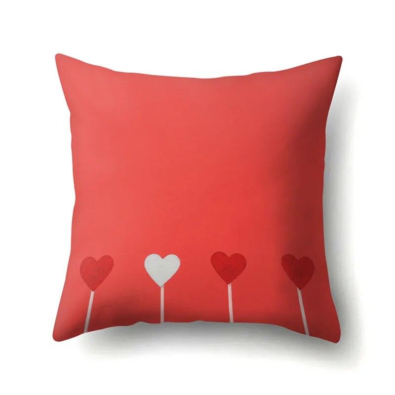 Peach Heart Pillowcase Home Living Room Soft Decoration Sofa Cushion Cover Bedroom