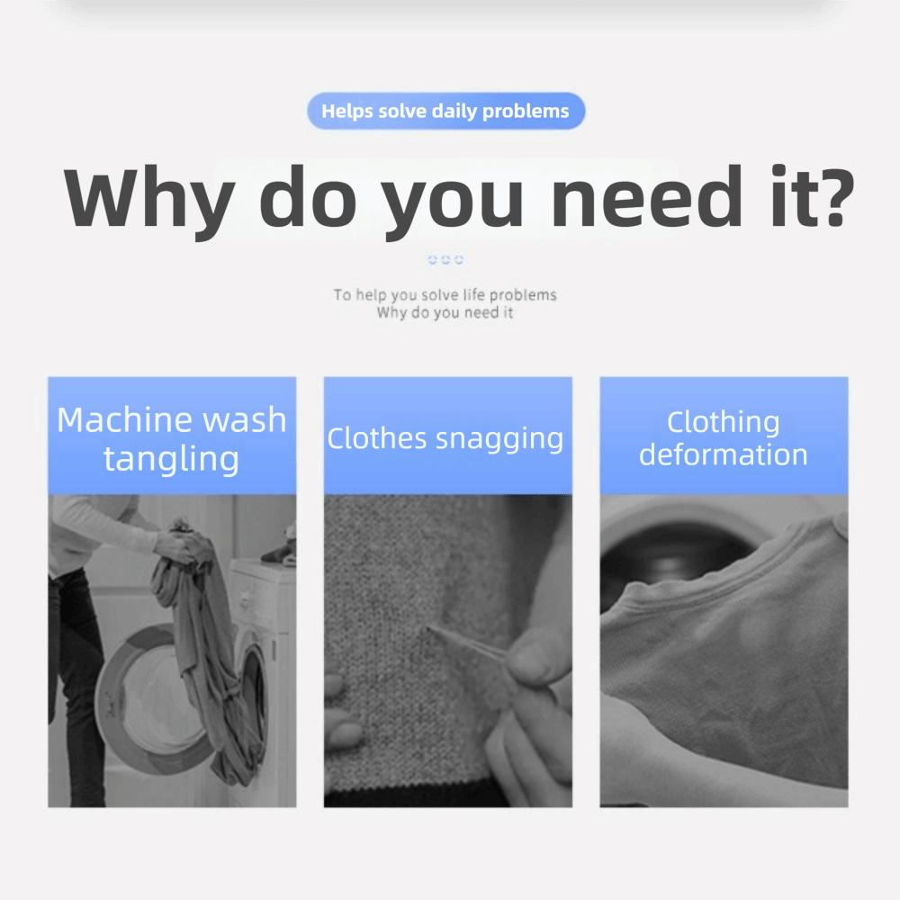 3/4Pcs Zippered Closure Delicates Laundry Wash Bag Clothing Organizer  Underwear Storage